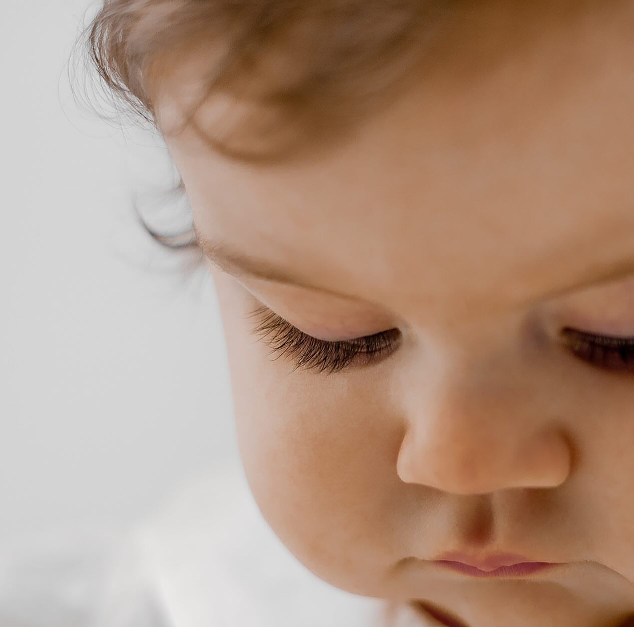 Close up newborn portrait