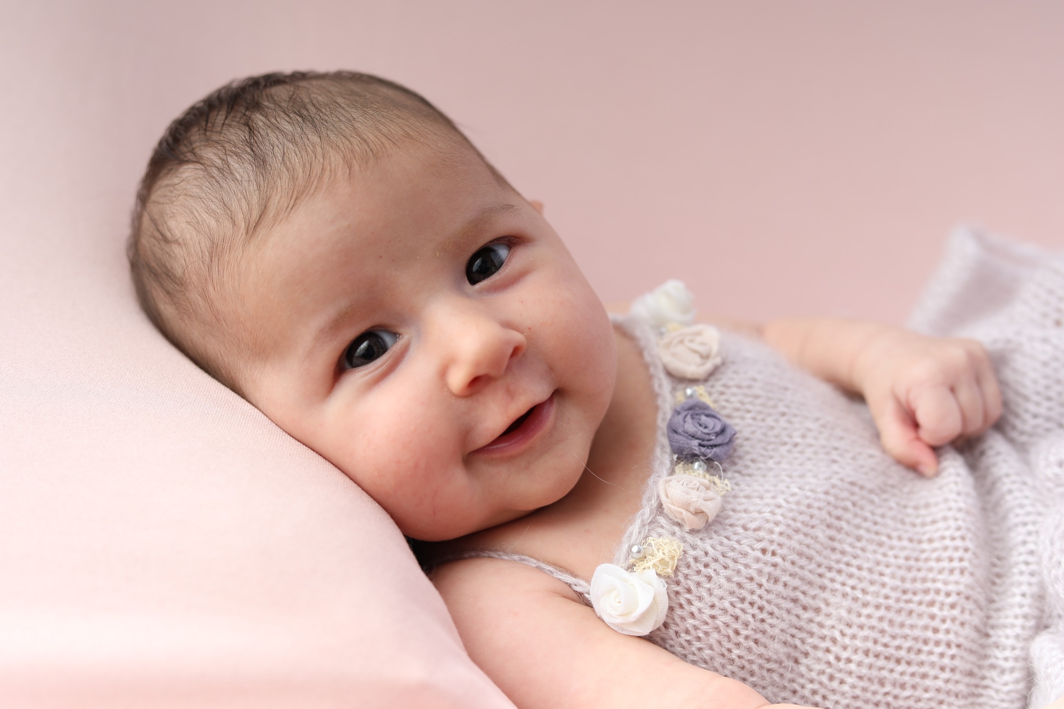 Wrapped newborn portrait