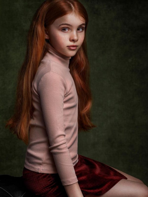 Monochrome fine art portrait with dramatic light